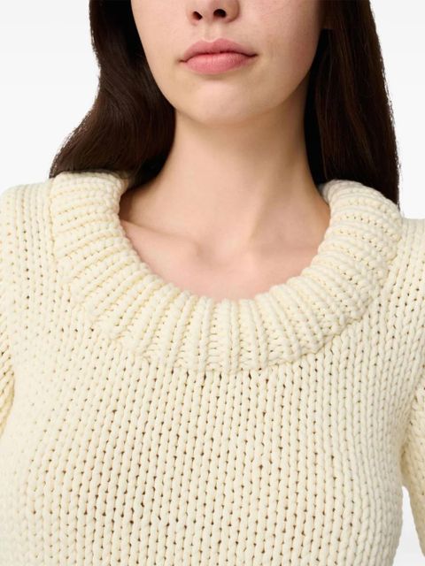 Axel Arigato balloon-sleeve round-neck sweater - White