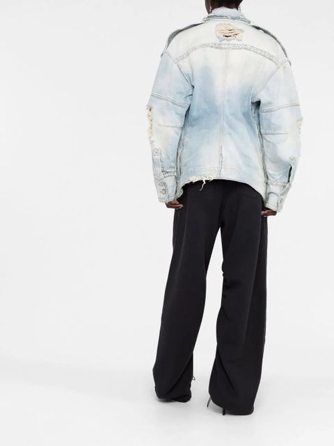 The Attico distressed denim jacket - 176