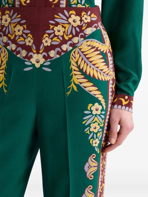 ETRO floral-print trousers - Green