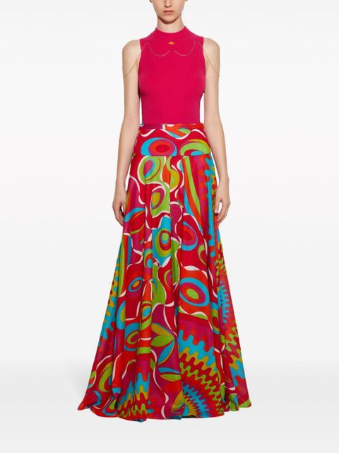 PUCCI chain-embellished rib-knit top - Pink - zdjęcie produktu nr 2