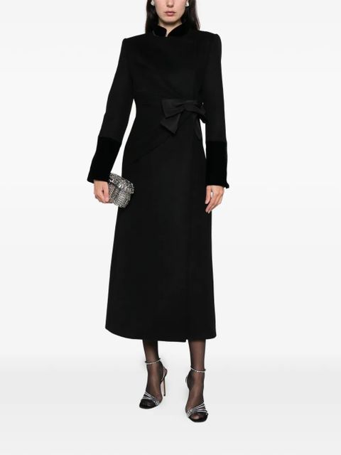 Valentino Garavani bow-detailed coat - Black