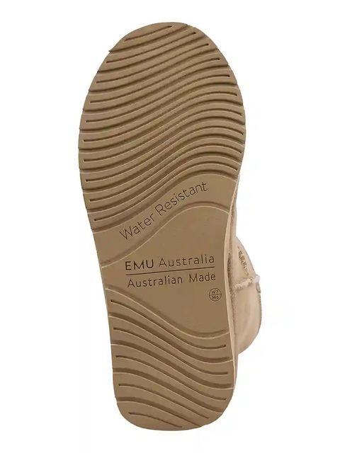 Emu Australia kozaki Platinum Stinger Slim Lo damskie kolor beżowy na płaskim obcasie ocieplone WP20002