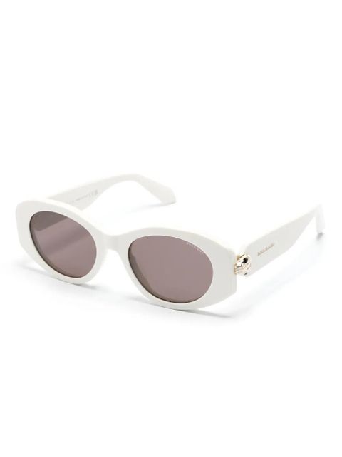 Bvlgari Serpenti oval-frame sunglasses - White - zdjęcie produktu nr 2