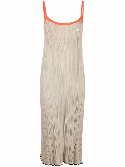 Diesel ribbed-knit midi dress - Neutrals - zdjęcie produktu nr 1