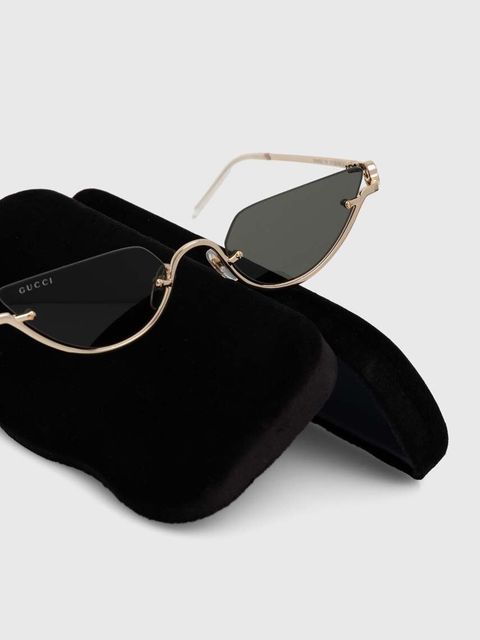 Gucci okulary przeciwsłoneczne damskie kolor czarny GG1603S