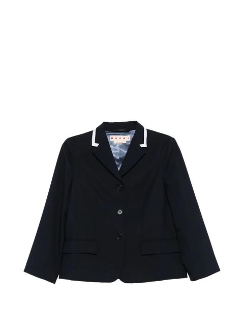 Marni Tropical contrast-trim blazer - Blue - zdjęcie produktu nr 1
