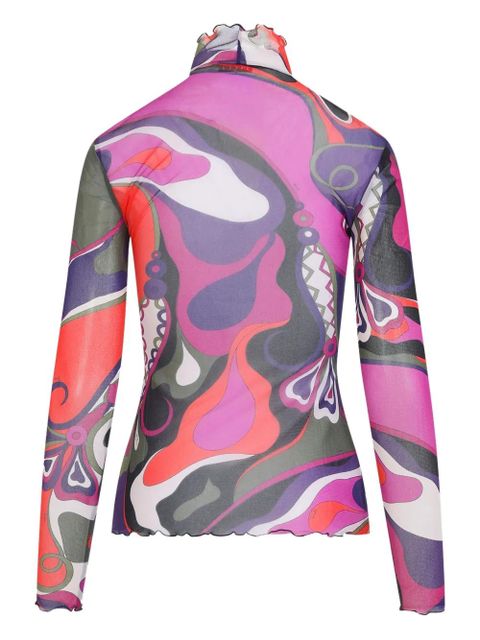 PUCCI abstract-print turtleneck top - Purple - zdjęcie produktu nr 2