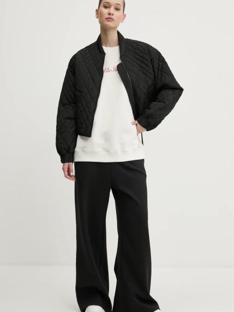 HUGO Blue bluza bawełniana damska kolor beżowy z nadrukiem 50533960