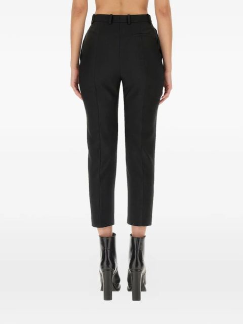 Alexander McQueen high-rise cigarette trousers - Black