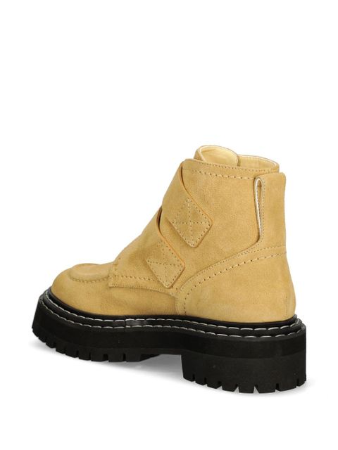 Proenza Schouler suede biker boots - Yellow