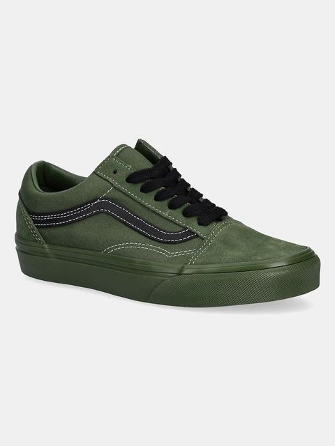 Vans tenisówki zamszowe Old Skool kolor zielony VN000D6W2031 - zdjęcie produktu nr 1