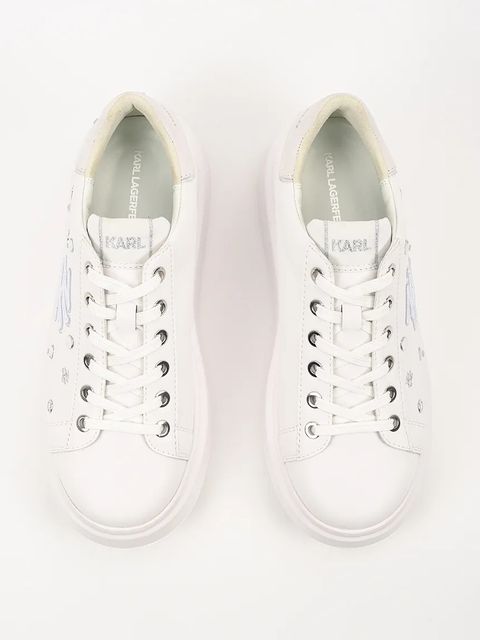 Karl Lagerfeld sneakersy skórzane ANAKAPRI damskie kolor biały KL63528