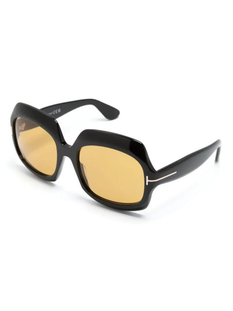 TOM FORD Eyewear Ren oversize-frame sunglasses - Black - zdjęcie produktu nr 2