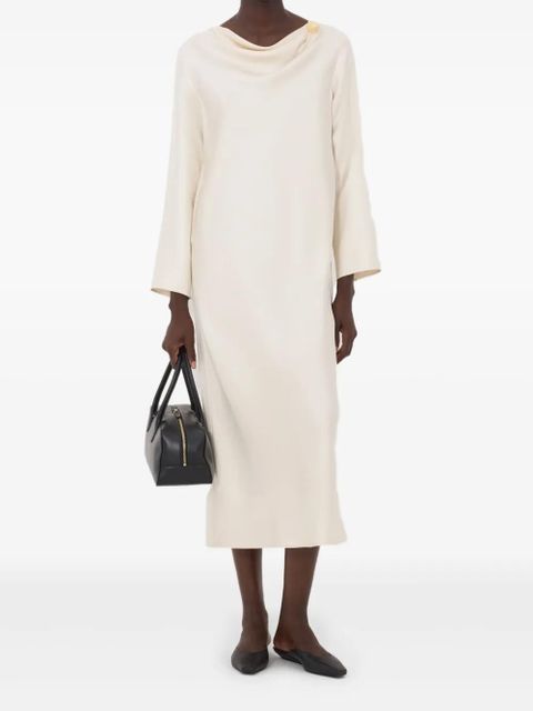 LouLou de Saison Zoya draped midi dress - Neutrals - zdjęcie produktu nr 2