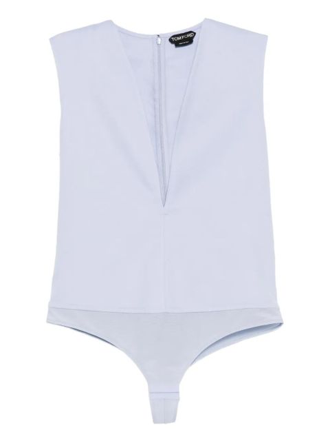 TOM FORD double face v-neck bodysuit - Blue - zdjęcie produktu nr 1