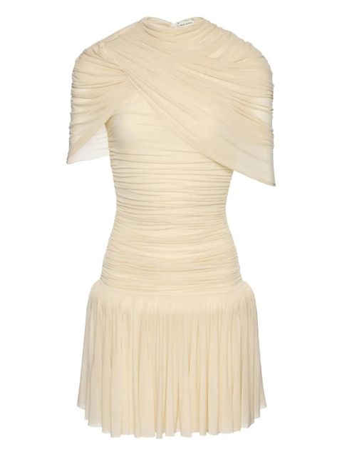 Magda Butrym draped-pleated mini dress - Neutrals - zdjęcie produktu nr 1