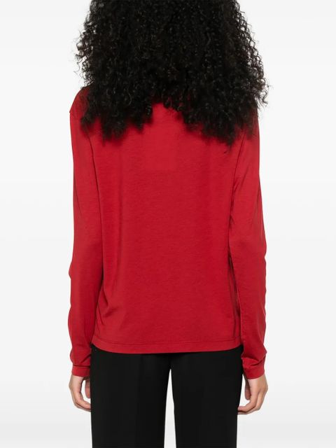 TOTEME crew-neck long-sleeved T-shirt - Red