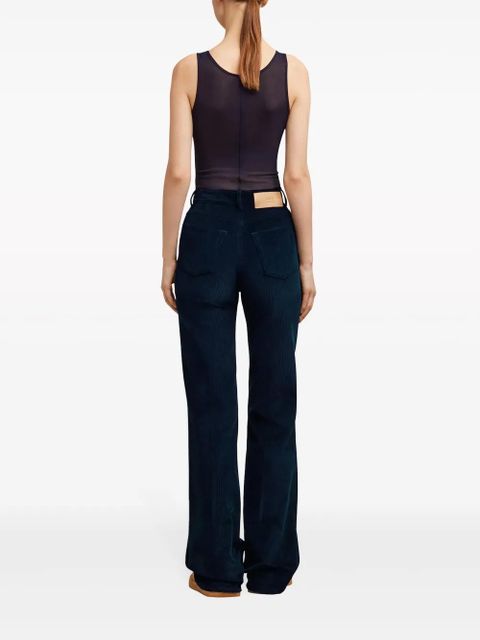 AMI Paris semi-sheer round-neck tank top - Blue