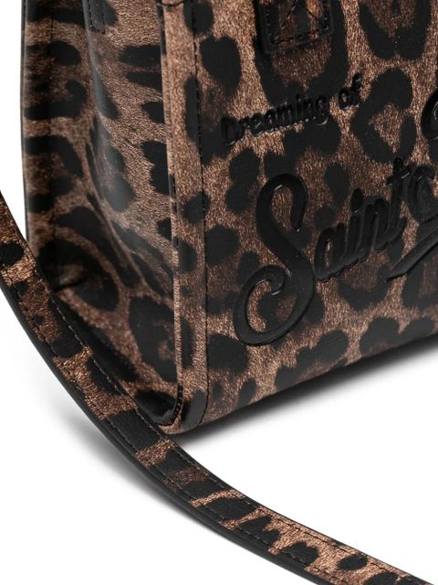 MC2 Saint Barth leopard print top handle tote bag - Brown