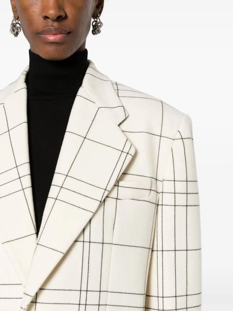 Marni checked single-breasted blazer - White
