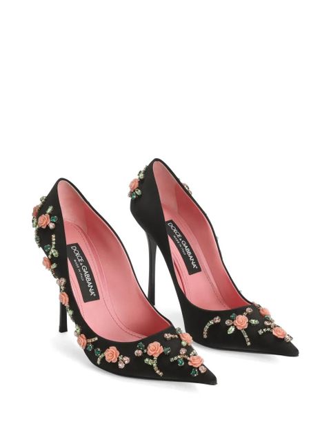 Dolce & Gabbana satin pumps with embellishment - Black - zdjęcie produktu nr 2