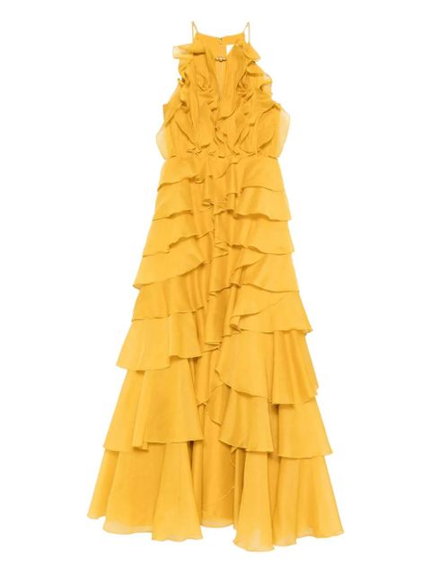 Aje Cleo ruffled gown maxi dress - Yellow - zdjęcie produktu nr 2