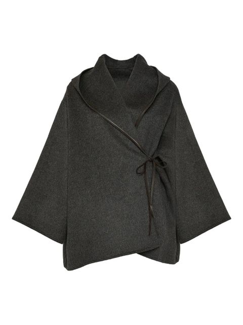 Yves Salomon hooded wrap coat - Grey - zdjęcie produktu nr 1