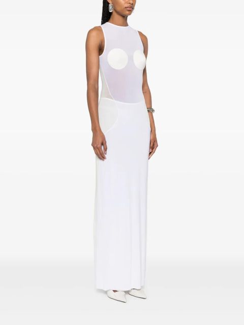 Jean Paul Gaultier conical maxi dress - White