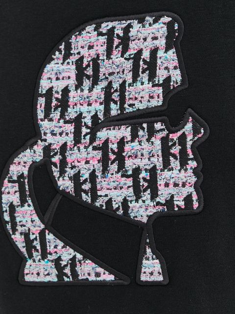 Karl Lagerfeld bluza 225W1811 damska kolor czarny z aplikacją