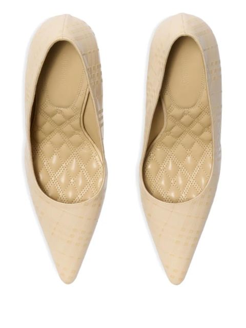 Burberry quilted check leather dame pumps - Neutrals