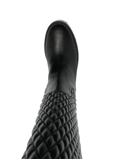 Casadei Dome quilted riding boots - Black