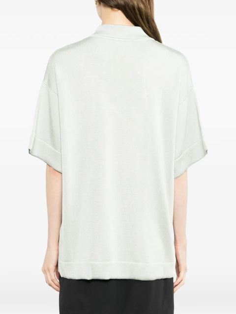 Jil Sander pin polo top - Green