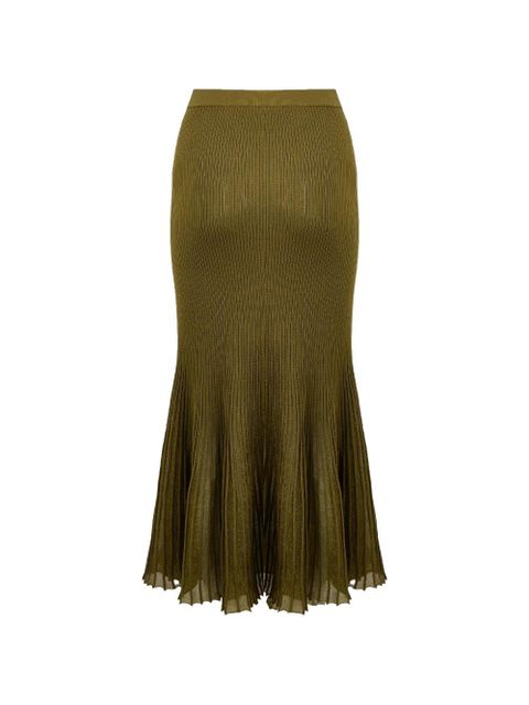 Ulla Johnson Vera knitted midi skirt - Green - zdjęcie produktu nr 2