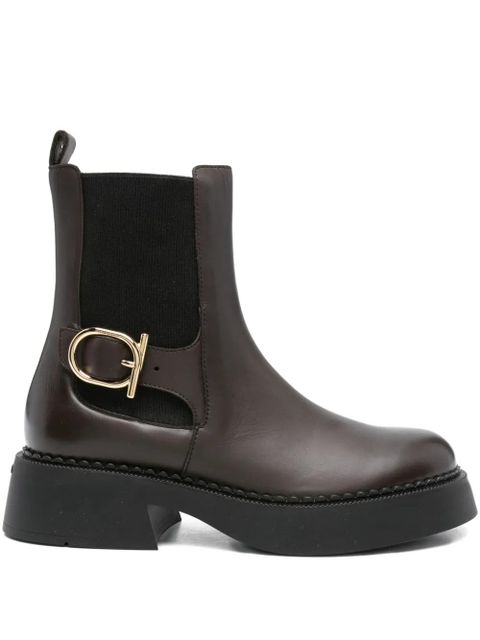 Ferragamo 40mm buckle-detail boots - Brown - zdjęcie produktu nr 1