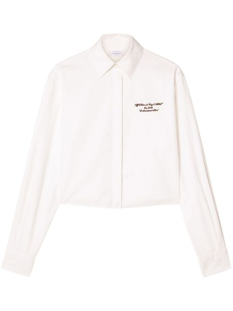 Off-White embroidered poplin shirt - zdjęcie produktu nr 1
