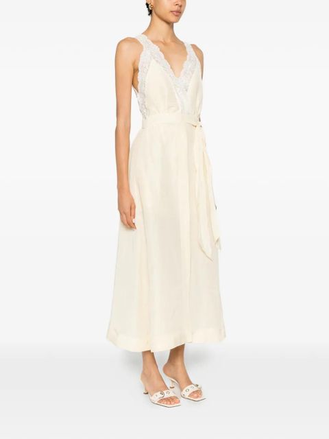 SANDRO lace-trim playsuit - Yellow