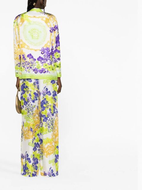 Versace baroque-print trousers - White