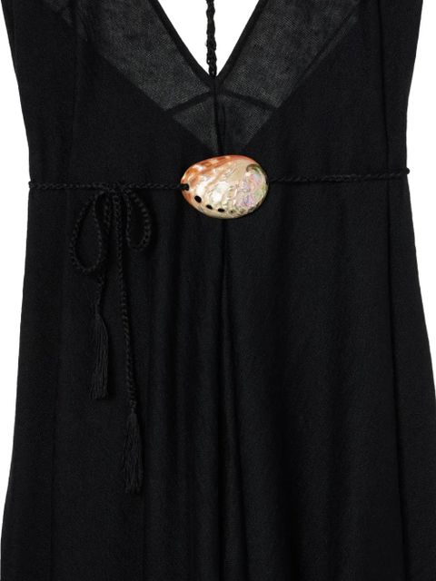 Alanui Mermaid Inside halterneck embellished maxi dress - Black