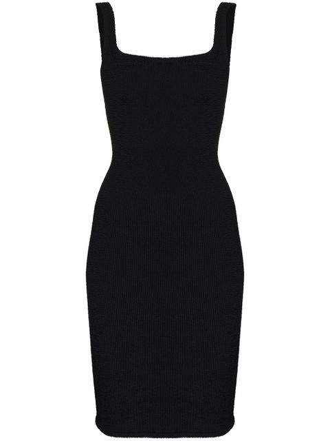 Hunza G seersucker square neck mini dress - Black - zdjęcie produktu nr 1