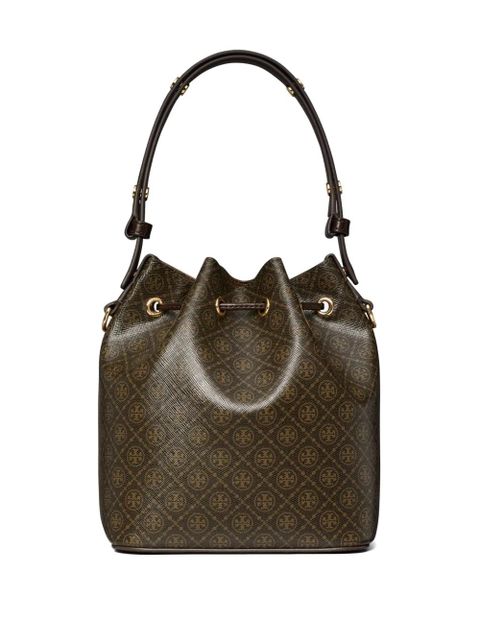 Tory Burch T Monogram bucket bag - Brown