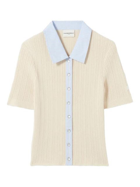 Claudie Pierlot button-fastening collar shirt - Neutrals - zdjęcie produktu nr 1
