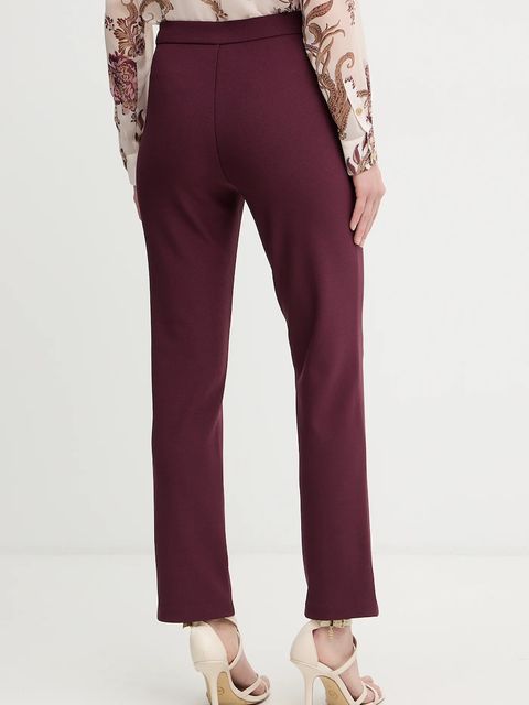 Marciano by Guess spodnie LIA damskie kolor bordowy dopasowane high waist 5BGB04 6302A