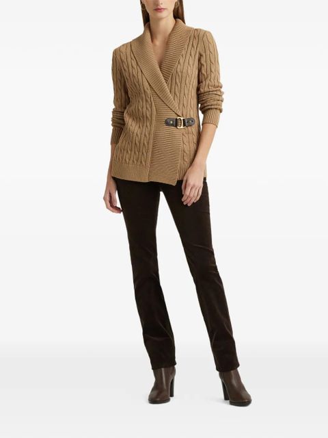 Lauren Ralph Lauren cable-knit buckled cardigan - Neutrals - zdjęcie produktu nr 2