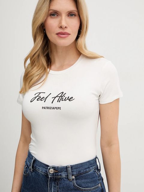 Patrizia Pepe t-shirt damski kolor biały 8M1807 J051