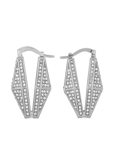 Jimmy Choo Diamond Chain crystal-embellished earrings - Silver - zdjęcie produktu nr 1