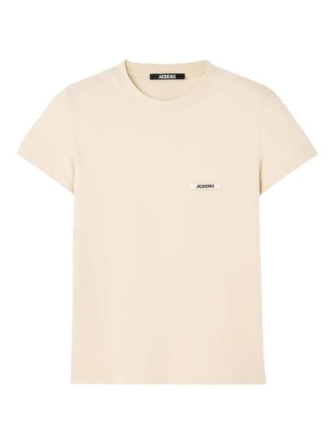 Jacquemus logo-patch t-shirt - Neutrals - zdjęcie produktu nr 1