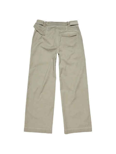 Acne Studios belted straight-leg trousers - Green