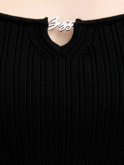 BOSS Orange sukienka kolor czarny mini rozkloszowana 50543978