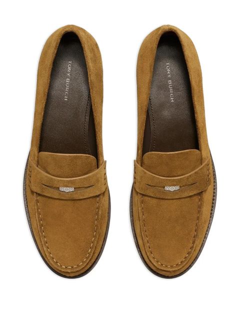 Tory Burch penny suede loafers - Brown
