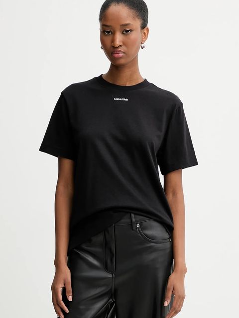 Calvin Klein t-shirt bawełniany damski kolor czarny LV147C857G - zdjęcie produktu nr 1